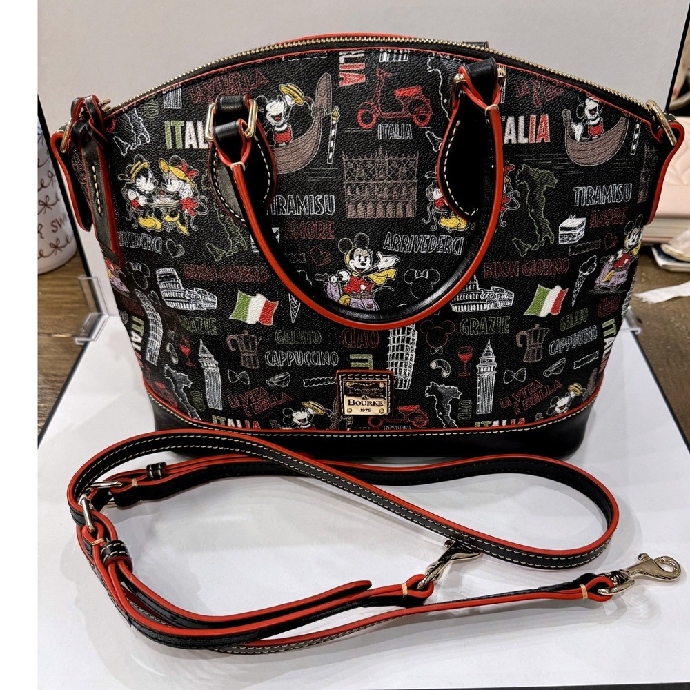 Dooney‎ & Bourke Disney Satchel Mickey Minnie Bag Italian Vacay Purse Travel
